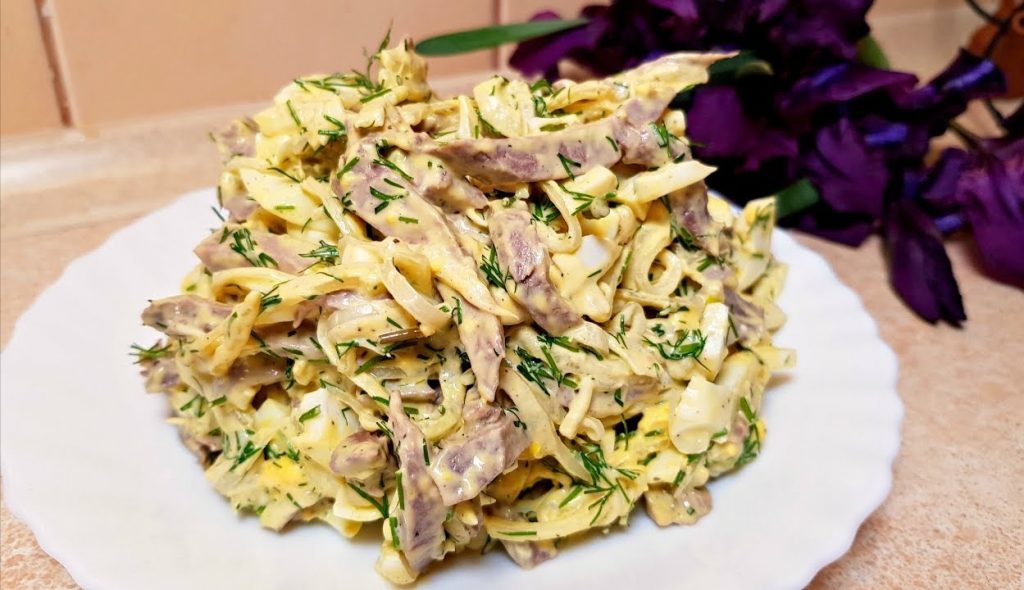 САЛАТ на ПРАЗДНИЧНЫЙ СТОЛ «МОЙ ЛЮБИМЧИК». ВКУСНО, быстро и